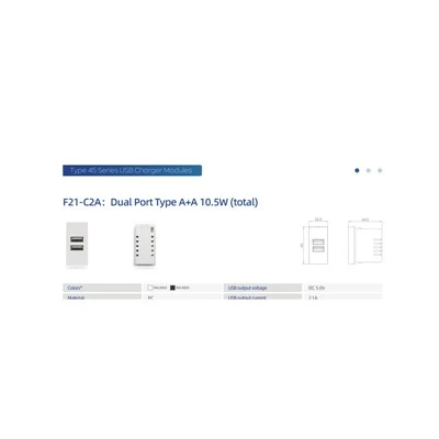 Gwefrydd USB deuol A 10.5W